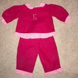 Personalized E Outfit Girls Baby Mary James